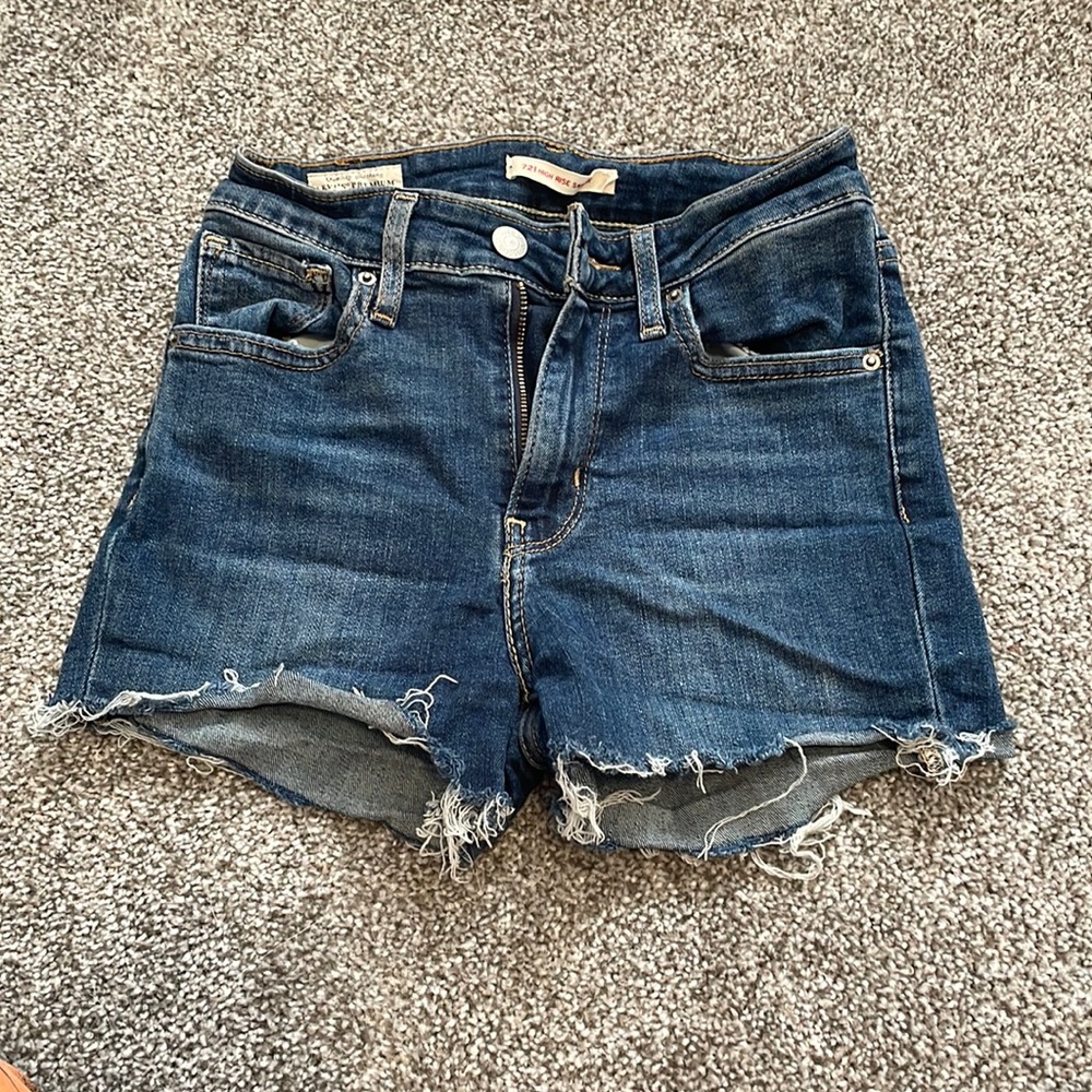 Levi’s high waisted jean shorts
